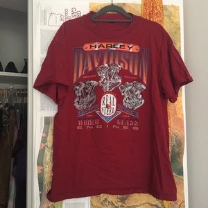 Vintage Harley-Davidson graphic t-shirt RED